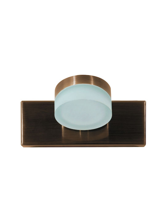 ARlight Modern Lamp Wall with Integrated LED and Natural White Light Copper 13x6cm