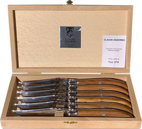 Claude Dozorme Laguiole De Table Vallernia Set Cuțite din Oțel Inoxidabil 6buc