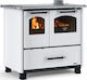 La Nordica Family 4.5 Μαντεμένια Ξυλόσομπα με Φούρνο 7.5kW Λευκή