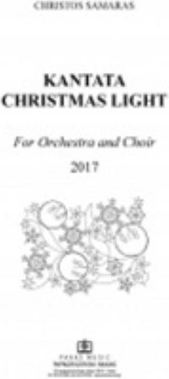 Kantata – Christmas Light, For orchestra and choir 9790691517505