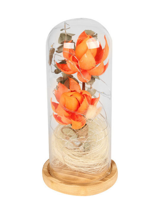 Keskor Dekorative Lampe Vase LED Batterie Orange