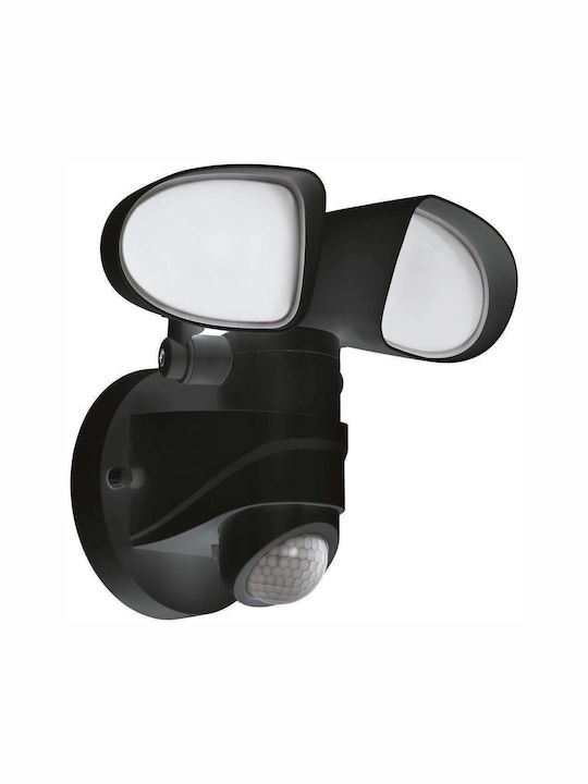 Eglo Pagino Waterproof Wall-Mounted Outdoor Ceiling Light IP44 with Integrated LED Black