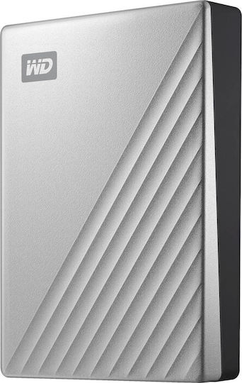 Western Digital My Passport Ultra For Mac USB 3.0 / USB-C External 2.5" HDD 4TB Silver