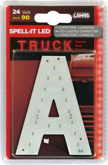 Lampa Spell-It Led 24V/90mm Red A LED Επιγραφή Αυτοκινήτου 24V Κόκκινο