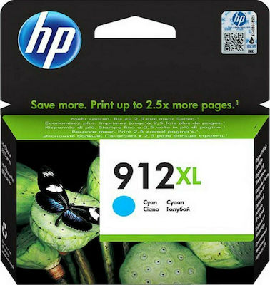 HP 912XL Μελάνι Εκτυπωτή InkJet Κυανό (3YL81AE)