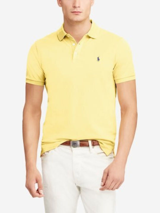 Ralph Lauren Men's Short Sleeve Blouse Polo Yellow 710541705115