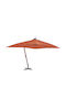 Hanging Squared Wooden Orange Parasol 4x4m