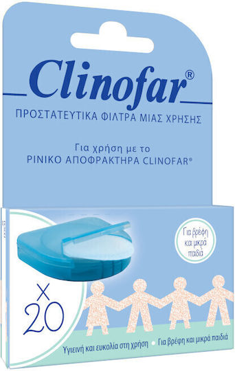 Clinofar Φίλτρα Ανταλλακτικά Ρινικού Αποφρακτήρα για Βρέφη 20τμχ