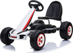 Παιδικό Go Kart Fever Ποδοκίνητο Μονοθέσιο με Πετάλι Λευκό