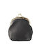 COIN PURSE OVAL WITH CLIP 7759 V-STORE_BLACK