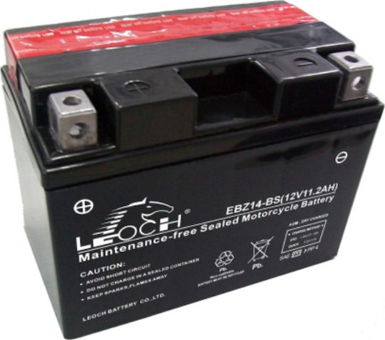 Leoch Μπαταρία Μοτοσυκλέτας Maintenance Free EBZ14-BS με Χωρητικότητα 11.2Ah
