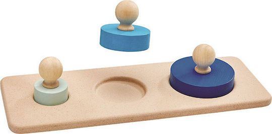 Wooden Kids Peg Puzzle Circles for 1+ Years 3pcs Plan Toys