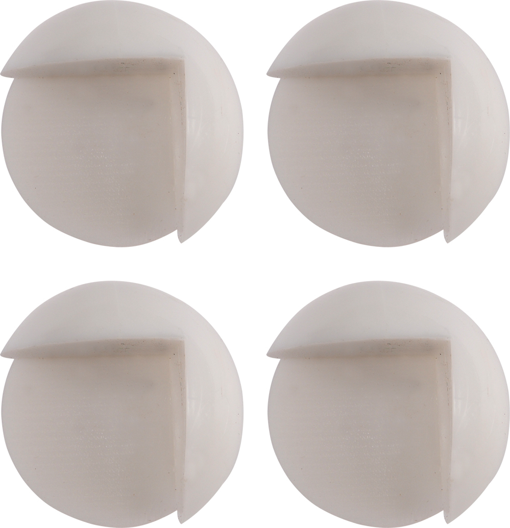Vorel Προστατευτικά για Γωνίες με Αυτοκόλλητο από Πλαστικό σε Λευκό Χρώμα 4τμχ