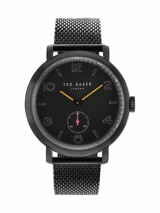 Ted Baker Harry Herrenuhr 43mm Chronograph Batterie mit Schwarz Metallarmband
