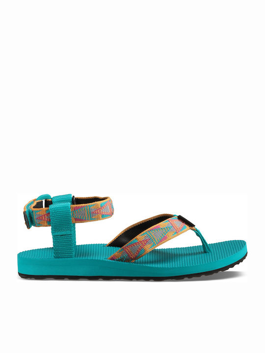 Teva Original Women's Flat Sandals Sporty in Turquoise Color