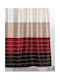 Import Hellas Multi Fabric Shower Curtain 240x200cm Red-Brown-Pink 4671