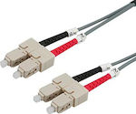Value Optical Fiber SC/SC Cable 2m Γκρι