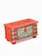 vidaXL Wooden Decorative Trunk Red 80x40x45cm