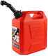 Seaflo Double Position Fuel Container Plastic with Extension Tube 5L Red
