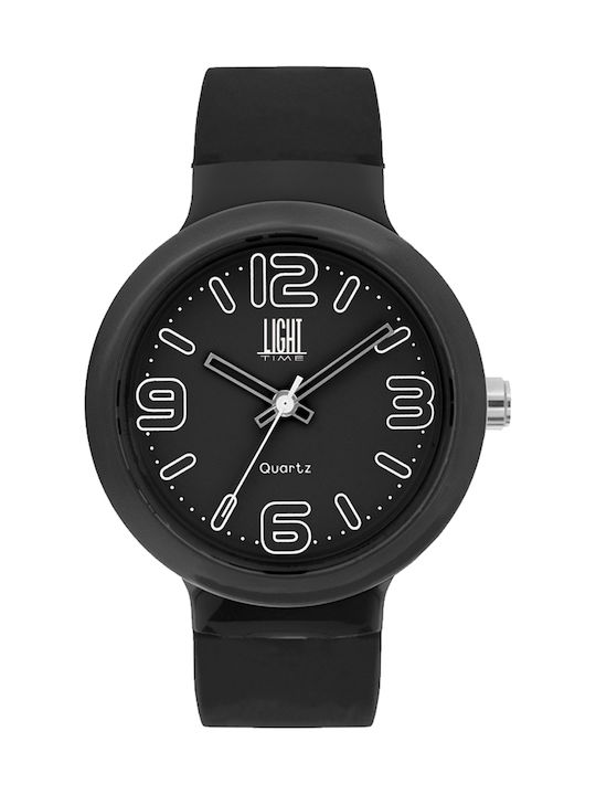 Light Time Europe Watch with Black Rubber Strap