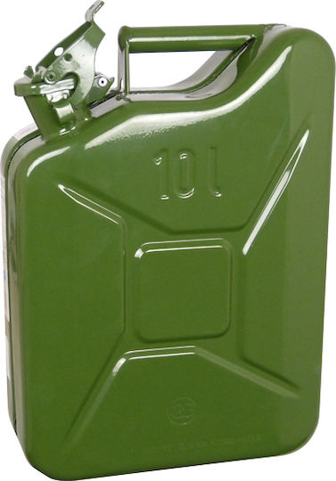 Carpoint Metal Canister Fuel Metallic Can 10lt Green