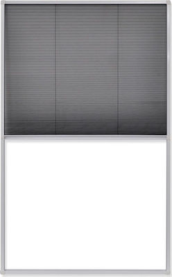 vidaXL Σίτα Παραθύρου Πλισέ Λευκή από Fiberglass 110x160cm 141130