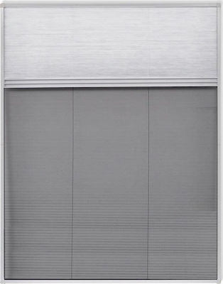 vidaXL Σίτα Παραθύρου Πλισέ Λευκή από Fiberglass 110x160cm 141132