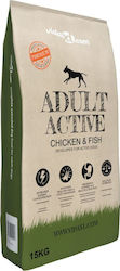 vidaXL Premium Adult Active Chicken 15kg Dry Dog Food for Adult Dogs with Chicken and Fish vidaXL Premium Adult Active Chicken 15kg Dry Dog Food for Adult Dogs with Chicken and Fish