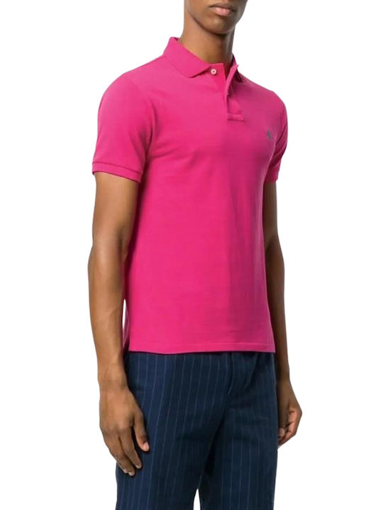 Ralph Lauren Bluza Bărbătească cu Mânecă Scurtă Polo Fuchsia