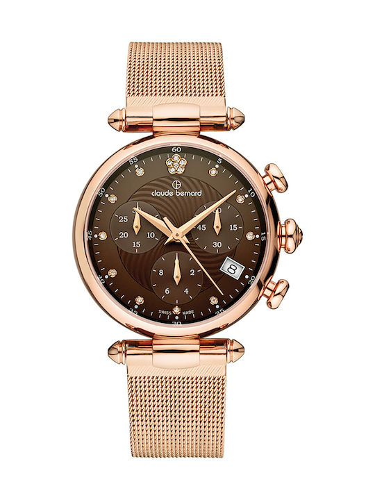 Claude Bernard Dress Code Crystals Chronograph Watch with Battery Mechanism Claude Bernard Dress Code Crystals Chronograph Watch with Battery Mechanism