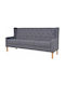 Three-Seater Fabric Sofa Gray 180x68cm