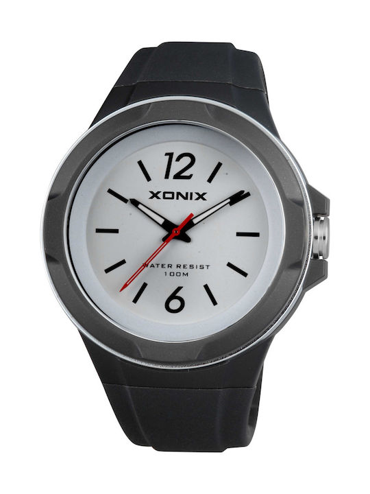 Xonix Uhr Batterie mit Braun Kautschukarmband ZZ-005