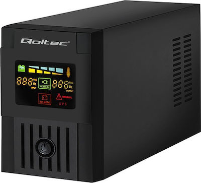 Qoltec Monolith 1200VA UPS Line-Interactive 720W με 2 IEC Πρίζες