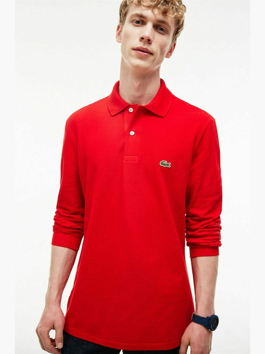 Lacoste Polo Long Sleeve Blouse Red