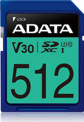 Adata Premier Pro SDXC 512GB Class 10 U3 V30 UHS-I