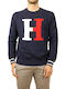 Tommy Hilfiger Herren Langarm-Pullover Marineblau