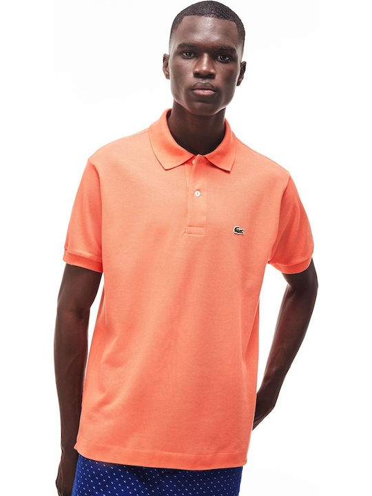 Lacoste Ανδρική Μπλούζα Polo Κοντομάνικη Πορτοκαλί