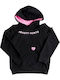 Joyce Kids Sweatshirt with Hood and Pocket Black