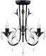 vidaXL Chandelier Candlestick Black 241385