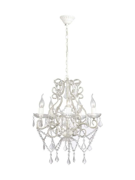 vidaXL Candelabru cu Lumânări Alb 60336