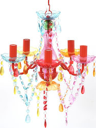 vidaXL Chandelier Ø80cm with Multicolour Crystals