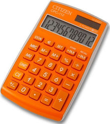 Citizen CPC-112 Calculator Accounting Pocket 12 Digits in Orange Color