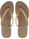 Slim Glitter Women's Flip Flops Gold