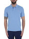 Polo Herrenbluse Kurzarm Hellblau