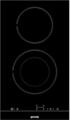 Gorenje ECT 322BCSC Domino Autonomous Cooktop with Ceramic Burners and Locking Function 30x52cm