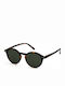 Izipizi D Sun Sunglasses with Brown Tartaruga Plastic Frame and Green Lens