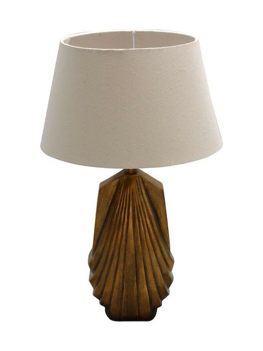 Inart Vintage Table Lamp E27 Beige/Brown