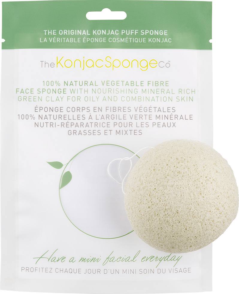 The Konjac Sponge Co Facial Sponge with Refreshing French Green Clay