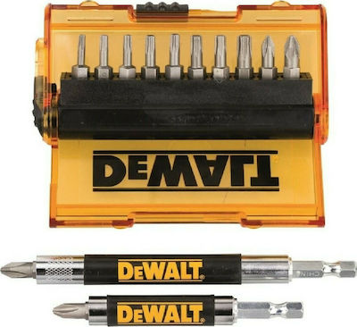 Dewalt Σετ 14 Μύτες Κατσαβιδιού Αστέρι / Allen / Torx / Σταυρός Torsion XSTC