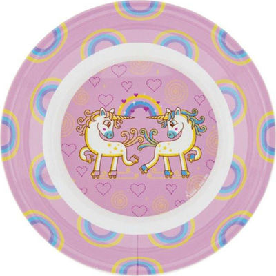 Laken Baby Food Plate Πιατάκι made of Melamine Pink